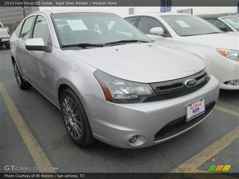 Ingot Silver Metallic / Medium Stone 2010 Ford Focus SES Sedan