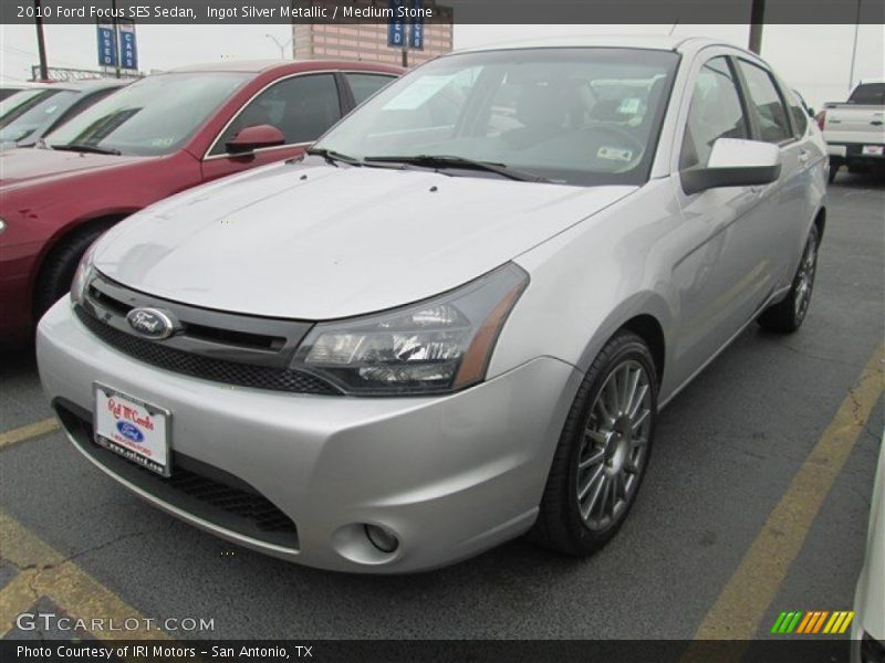 Ingot Silver Metallic / Medium Stone 2010 Ford Focus SES Sedan