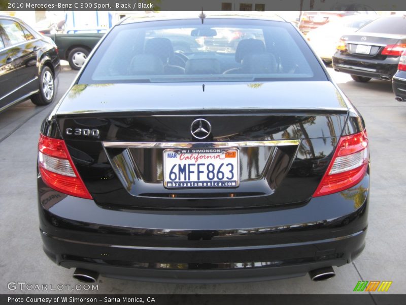 Black / Black 2010 Mercedes-Benz C 300 Sport