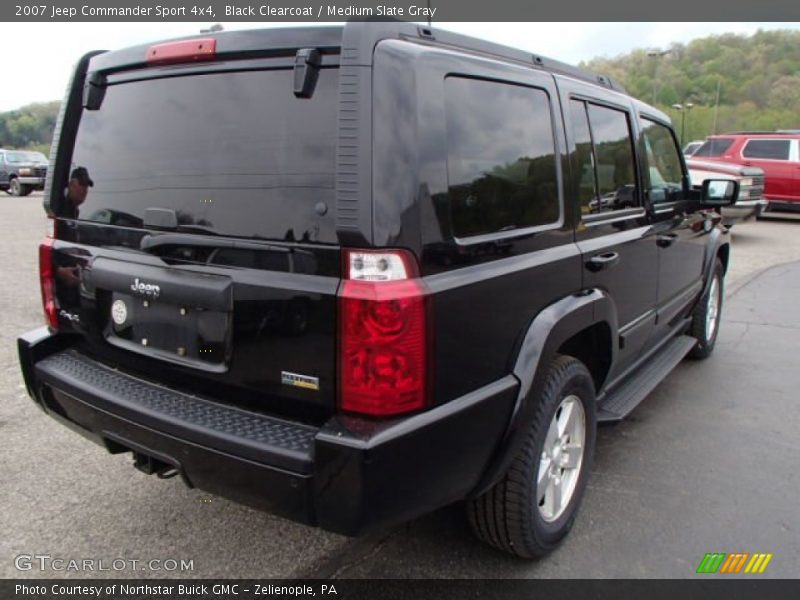 Black Clearcoat / Medium Slate Gray 2007 Jeep Commander Sport 4x4