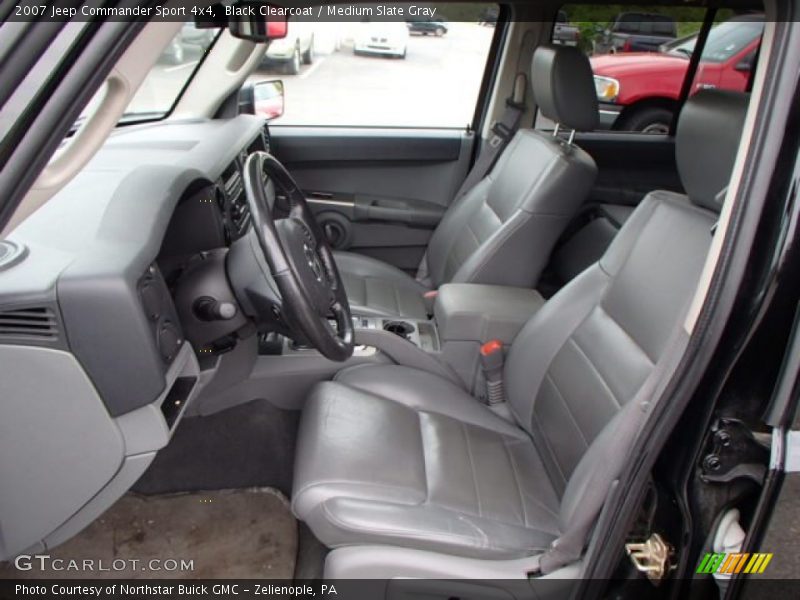 Black Clearcoat / Medium Slate Gray 2007 Jeep Commander Sport 4x4