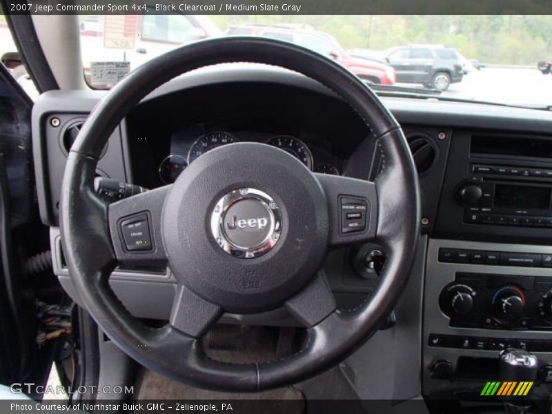 Black Clearcoat / Medium Slate Gray 2007 Jeep Commander Sport 4x4