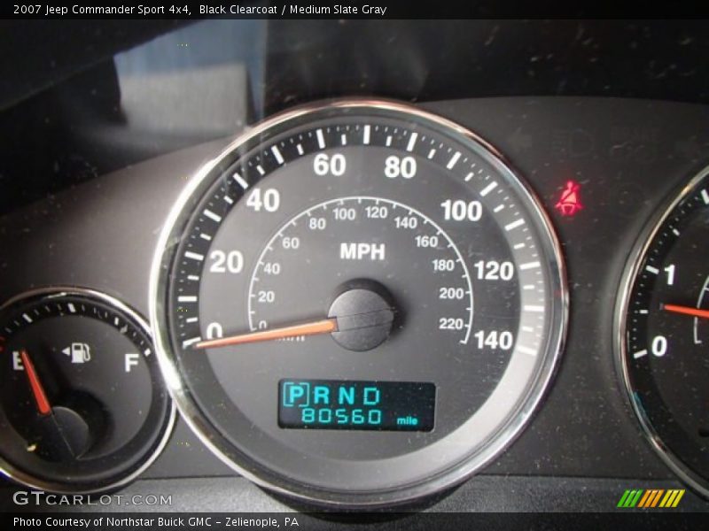 Black Clearcoat / Medium Slate Gray 2007 Jeep Commander Sport 4x4