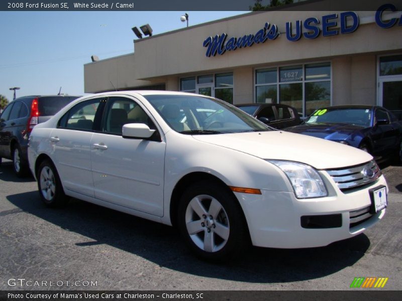 White Suede / Camel 2008 Ford Fusion SE