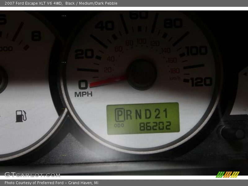 Black / Medium/Dark Pebble 2007 Ford Escape XLT V6 4WD