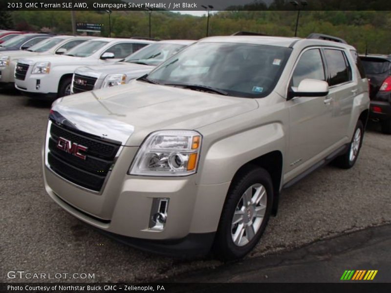 Champagne Silver Metallic / Jet Black 2013 GMC Terrain SLE AWD