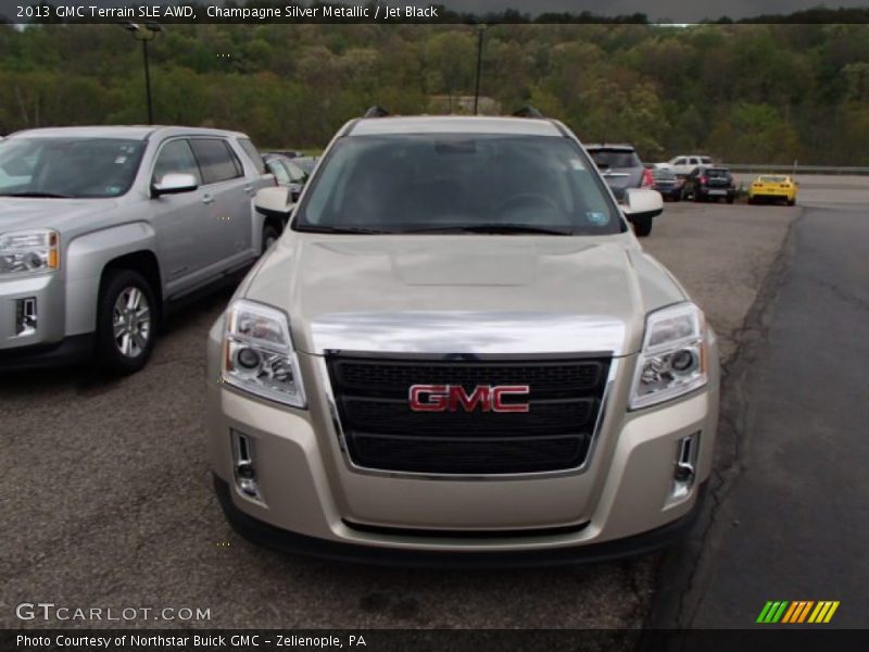 Champagne Silver Metallic / Jet Black 2013 GMC Terrain SLE AWD