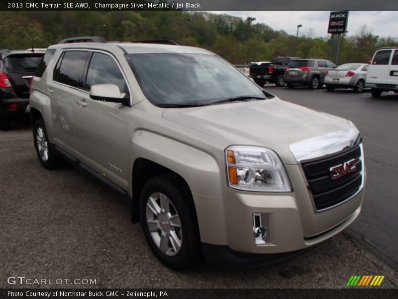 Champagne Silver Metallic / Jet Black 2013 GMC Terrain SLE AWD