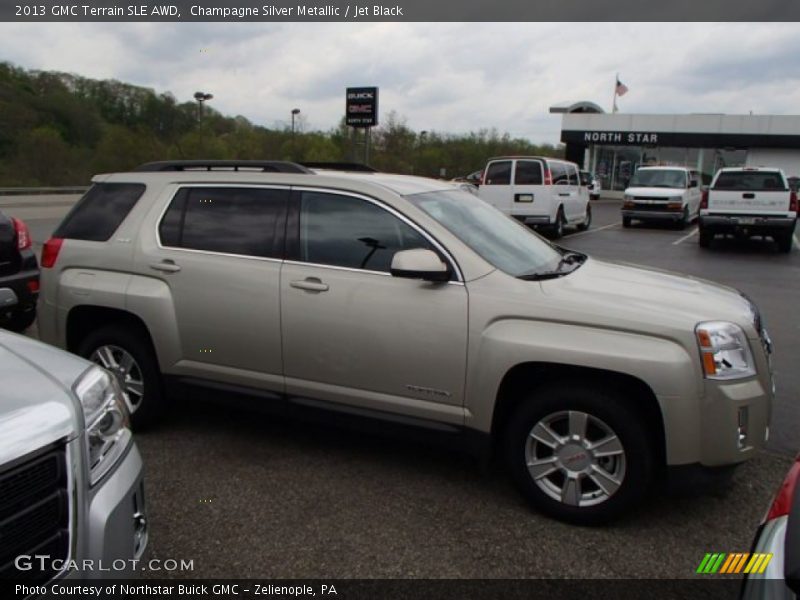 Champagne Silver Metallic / Jet Black 2013 GMC Terrain SLE AWD