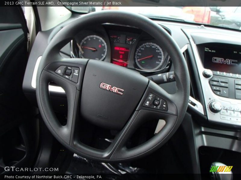 Champagne Silver Metallic / Jet Black 2013 GMC Terrain SLE AWD