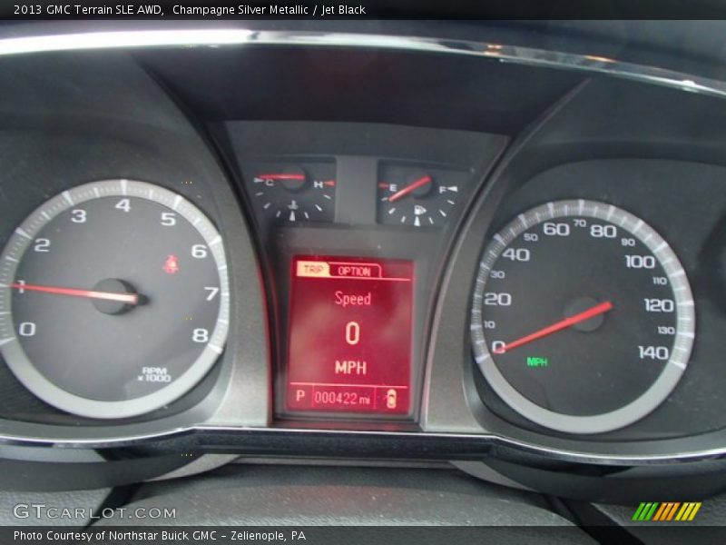 Champagne Silver Metallic / Jet Black 2013 GMC Terrain SLE AWD
