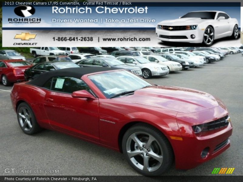 Crystal Red Tintcoat / Black 2013 Chevrolet Camaro LT/RS Convertible