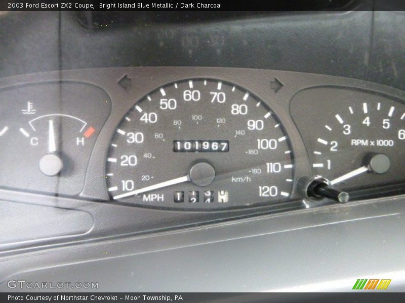 Bright Island Blue Metallic / Dark Charcoal 2003 Ford Escort ZX2 Coupe