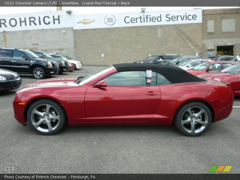 Crystal Red Tintcoat / Black 2013 Chevrolet Camaro LT/RS Convertible