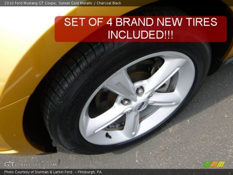 Sunset Gold Metallic / Charcoal Black 2010 Ford Mustang GT Coupe