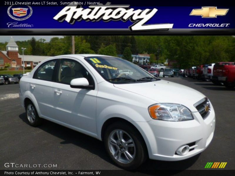 Summit White / Neutral 2011 Chevrolet Aveo LT Sedan