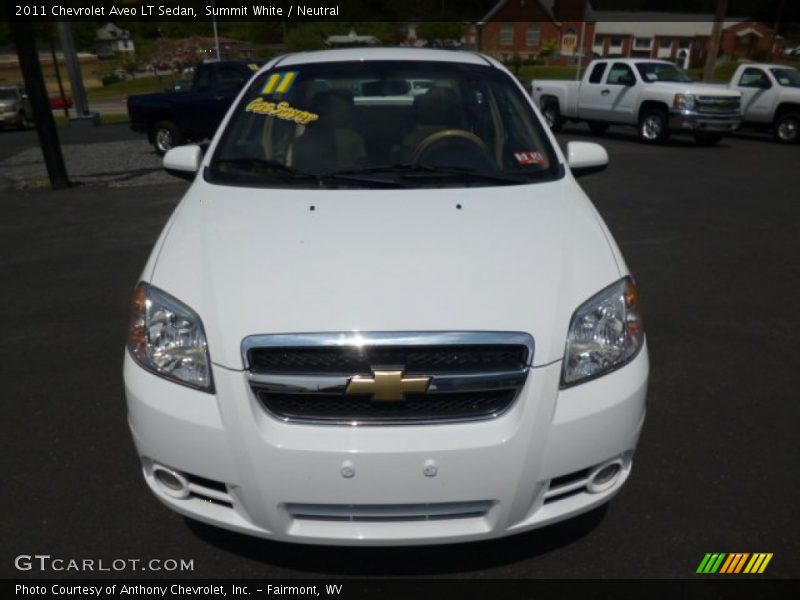 Summit White / Neutral 2011 Chevrolet Aveo LT Sedan