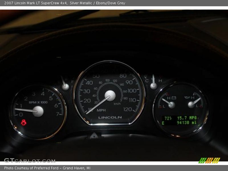 Silver Metallic / Ebony/Dove Grey 2007 Lincoln Mark LT SuperCrew 4x4
