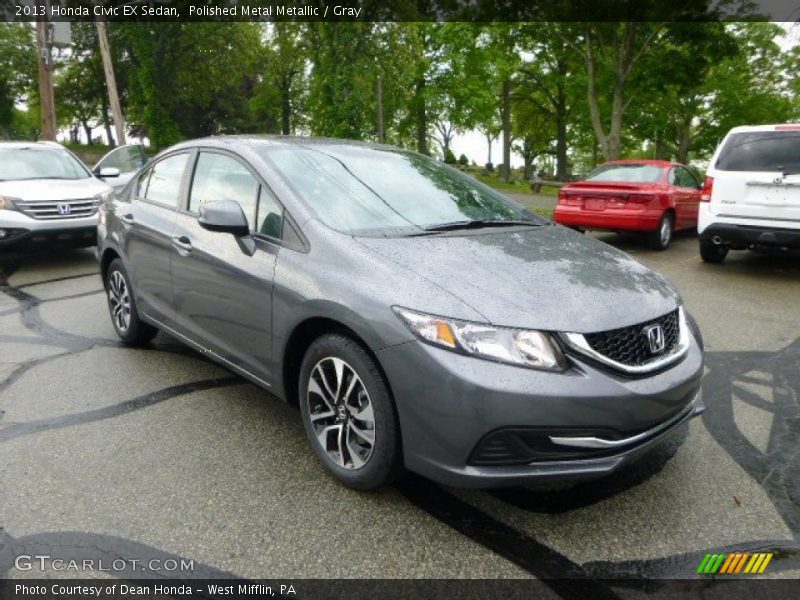 Polished Metal Metallic / Gray 2013 Honda Civic EX Sedan