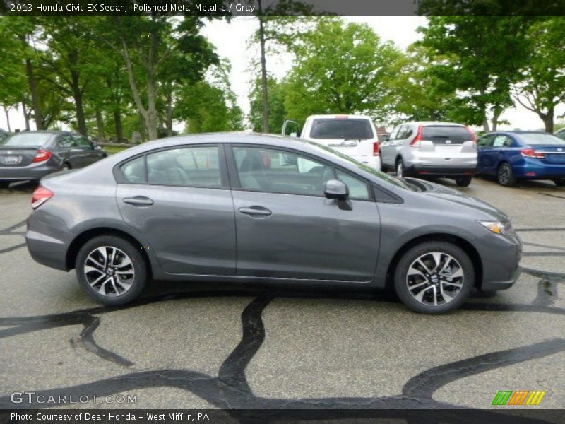 Polished Metal Metallic / Gray 2013 Honda Civic EX Sedan