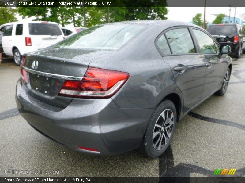 Polished Metal Metallic / Gray 2013 Honda Civic EX Sedan