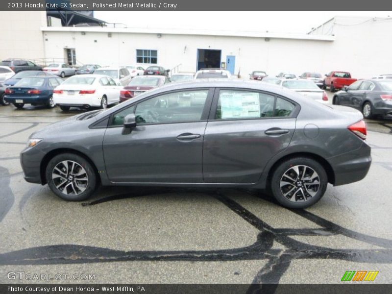 Polished Metal Metallic / Gray 2013 Honda Civic EX Sedan