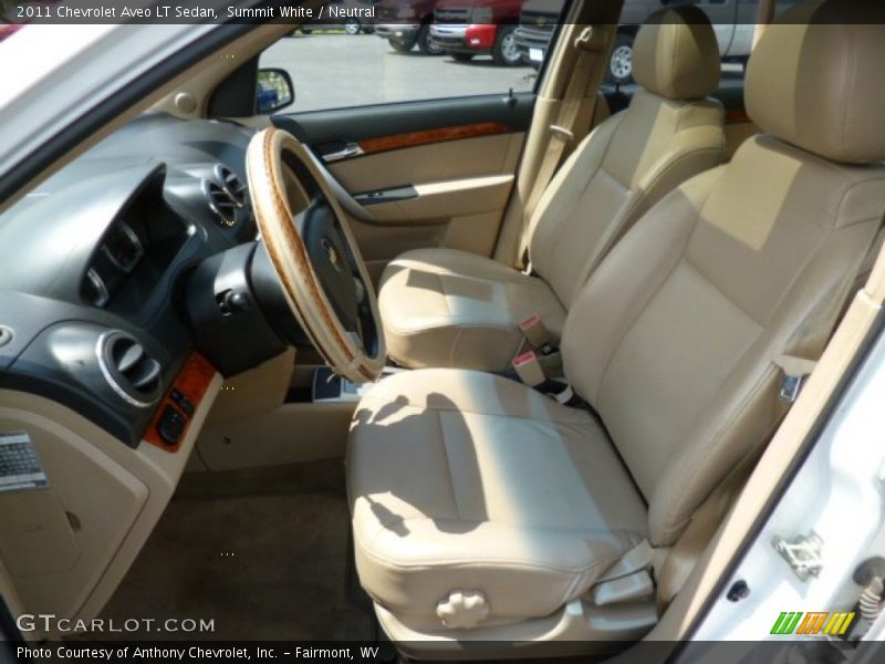 Summit White / Neutral 2011 Chevrolet Aveo LT Sedan