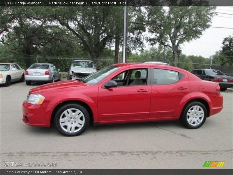 Redline 2-Coat Pearl / Black/Light Frost Beige 2012 Dodge Avenger SE