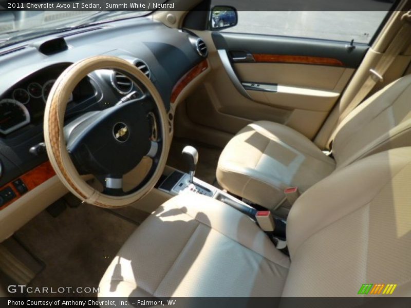 Summit White / Neutral 2011 Chevrolet Aveo LT Sedan