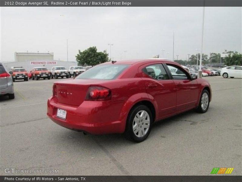 Redline 2-Coat Pearl / Black/Light Frost Beige 2012 Dodge Avenger SE