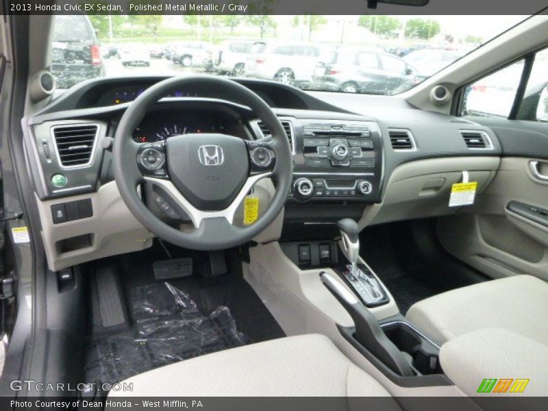 Polished Metal Metallic / Gray 2013 Honda Civic EX Sedan