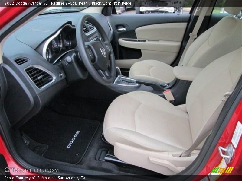 Redline 2-Coat Pearl / Black/Light Frost Beige 2012 Dodge Avenger SE
