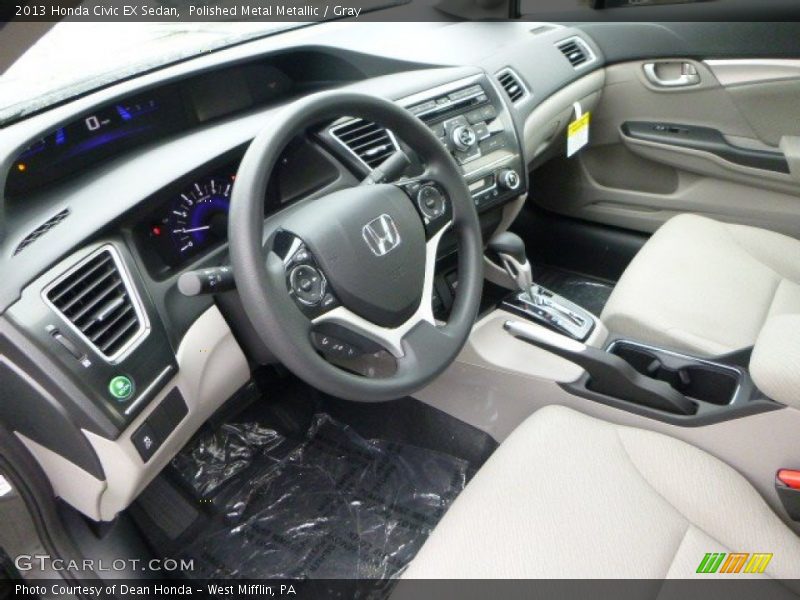 Polished Metal Metallic / Gray 2013 Honda Civic EX Sedan