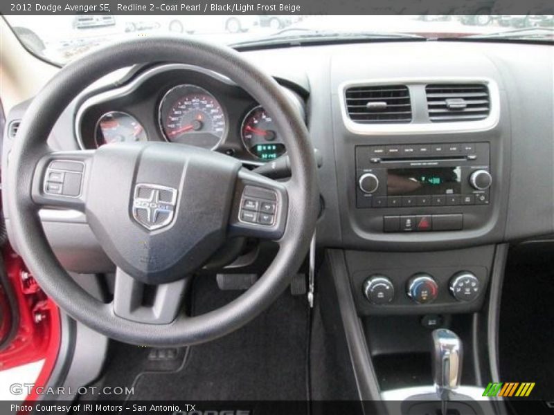 Redline 2-Coat Pearl / Black/Light Frost Beige 2012 Dodge Avenger SE