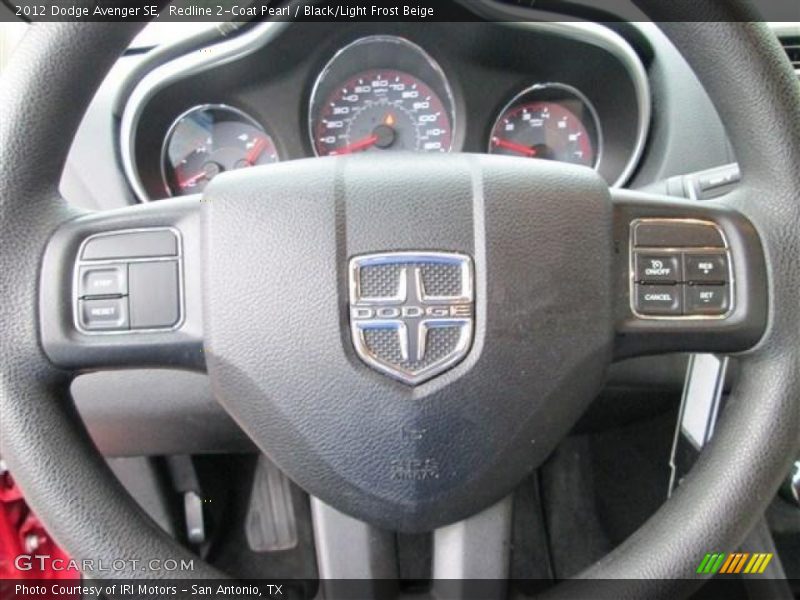 Redline 2-Coat Pearl / Black/Light Frost Beige 2012 Dodge Avenger SE