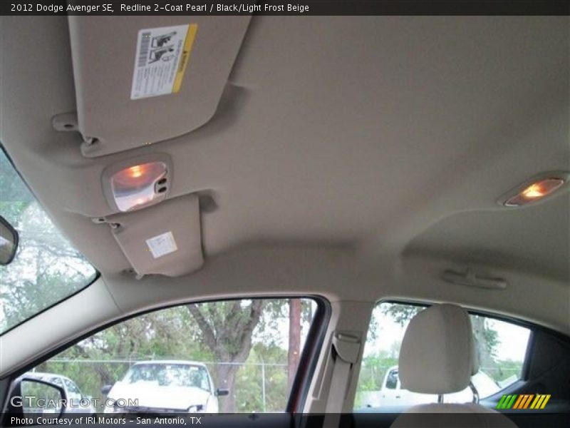 Redline 2-Coat Pearl / Black/Light Frost Beige 2012 Dodge Avenger SE