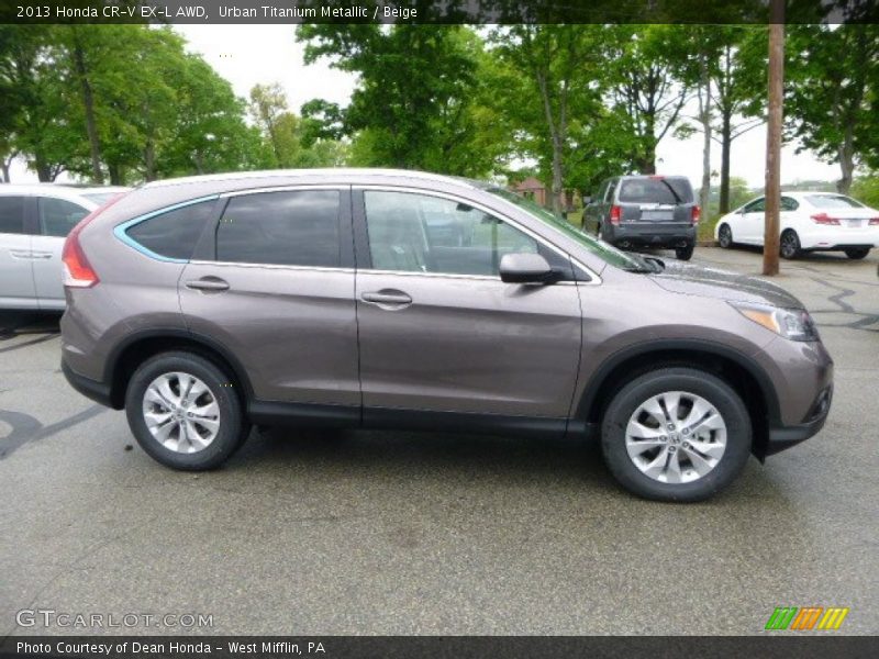 Urban Titanium Metallic / Beige 2013 Honda CR-V EX-L AWD