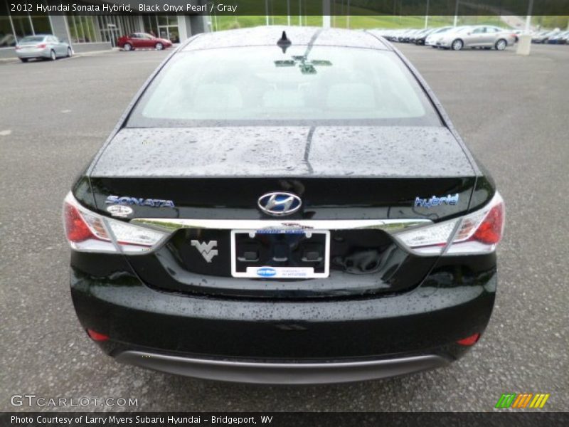 Black Onyx Pearl / Gray 2012 Hyundai Sonata Hybrid