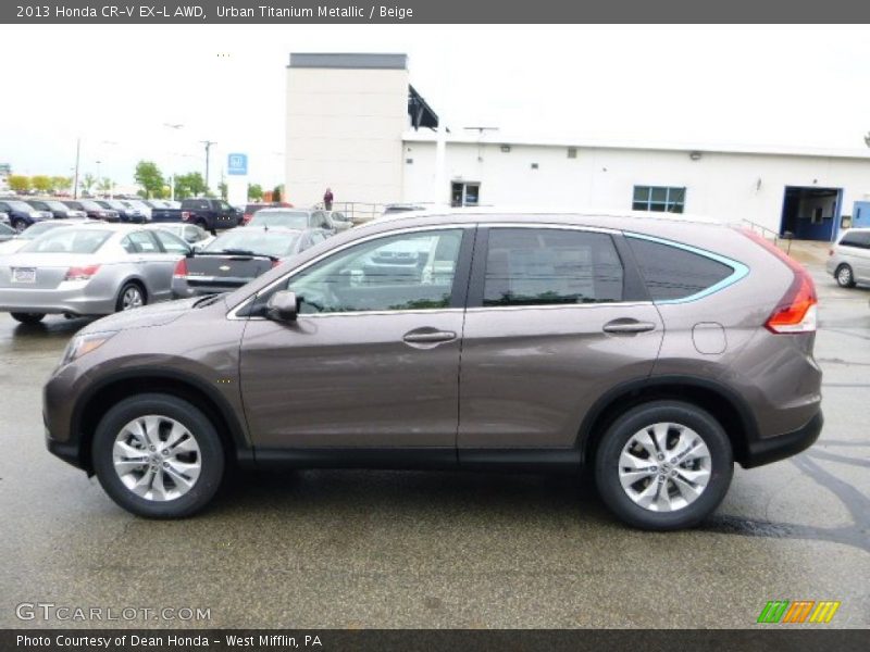 Urban Titanium Metallic / Beige 2013 Honda CR-V EX-L AWD