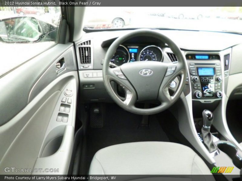 Black Onyx Pearl / Gray 2012 Hyundai Sonata Hybrid