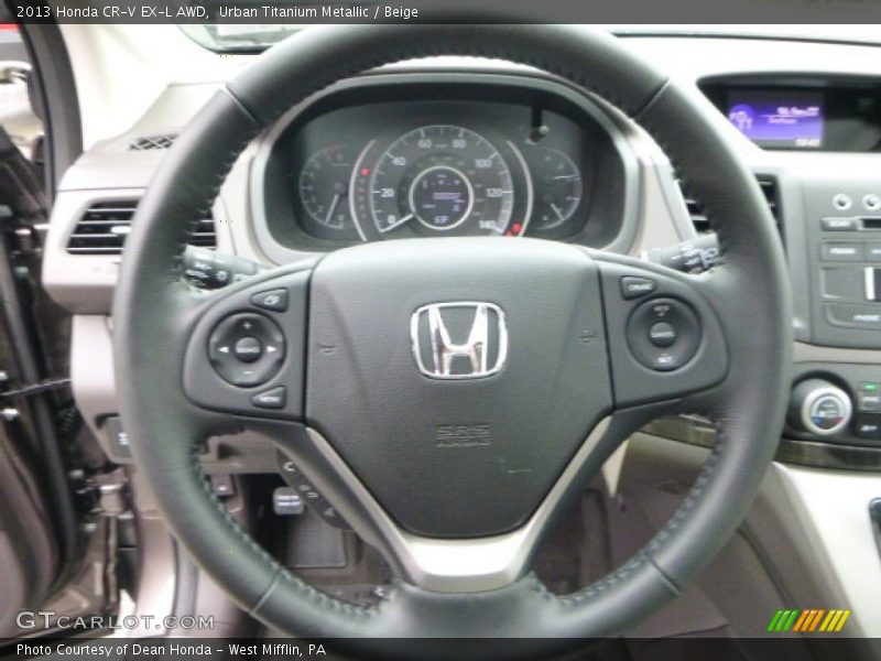 Urban Titanium Metallic / Beige 2013 Honda CR-V EX-L AWD
