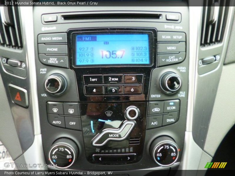 Black Onyx Pearl / Gray 2012 Hyundai Sonata Hybrid
