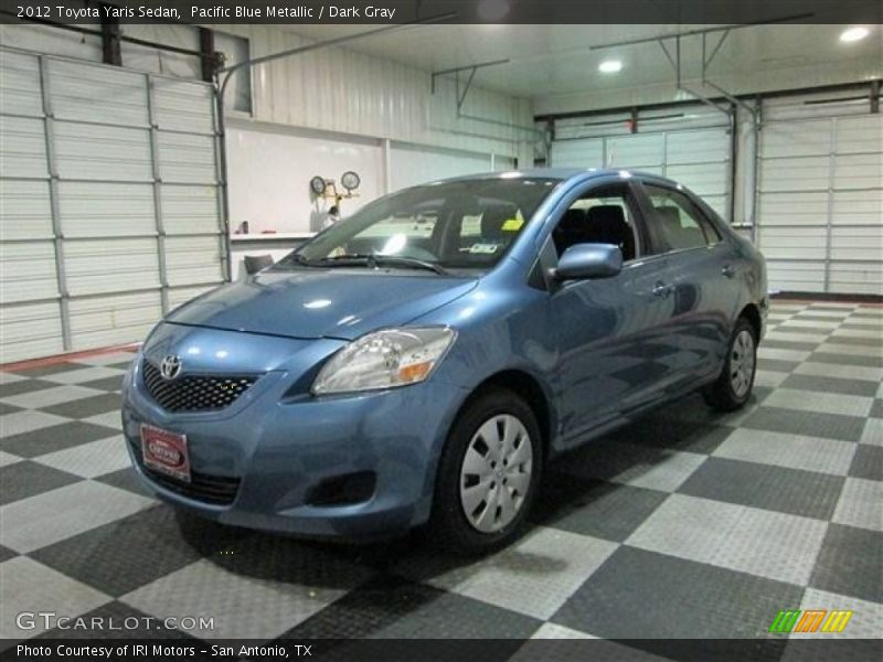 Pacific Blue Metallic / Dark Gray 2012 Toyota Yaris Sedan