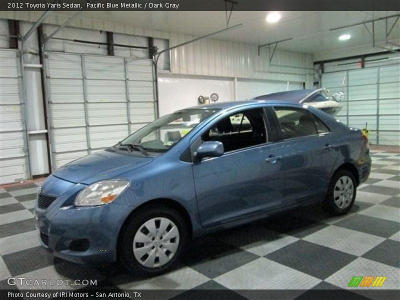 Pacific Blue Metallic / Dark Gray 2012 Toyota Yaris Sedan