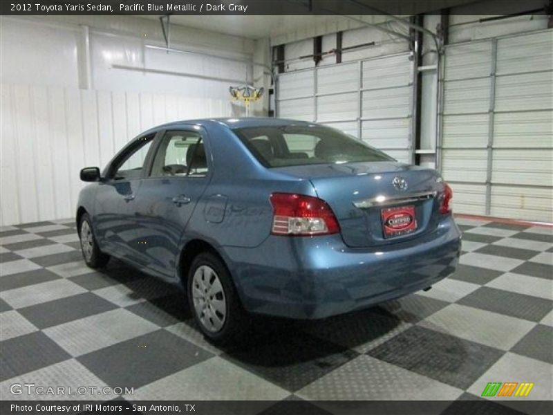 Pacific Blue Metallic / Dark Gray 2012 Toyota Yaris Sedan