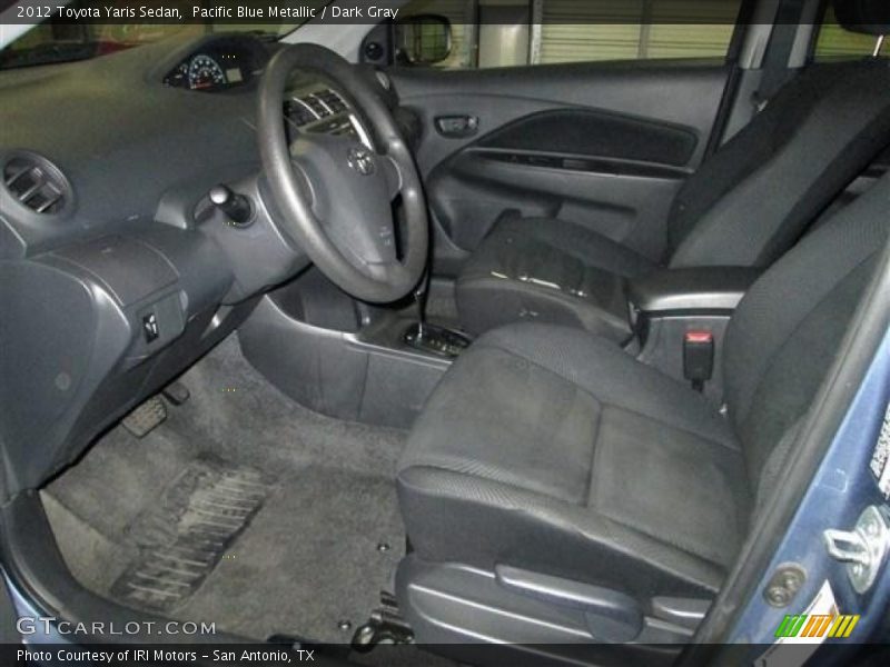 Pacific Blue Metallic / Dark Gray 2012 Toyota Yaris Sedan