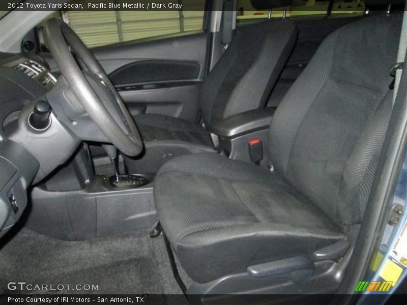 Pacific Blue Metallic / Dark Gray 2012 Toyota Yaris Sedan