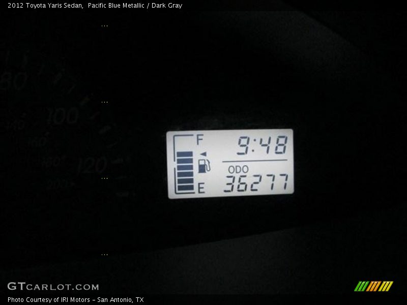 Pacific Blue Metallic / Dark Gray 2012 Toyota Yaris Sedan