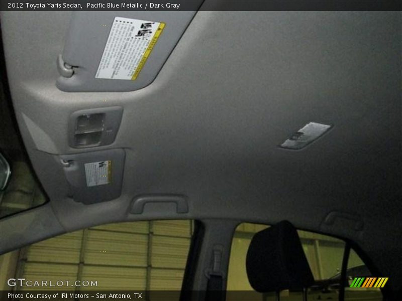 Pacific Blue Metallic / Dark Gray 2012 Toyota Yaris Sedan