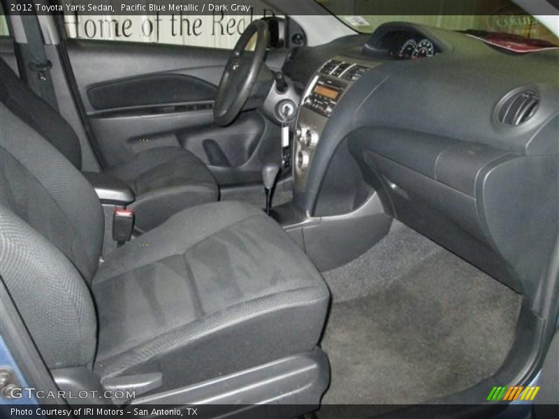 Pacific Blue Metallic / Dark Gray 2012 Toyota Yaris Sedan